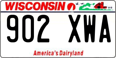 WI license plate 902XWA