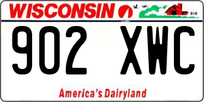 WI license plate 902XWC