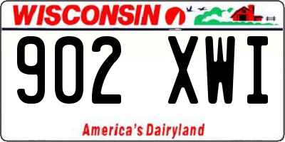 WI license plate 902XWI