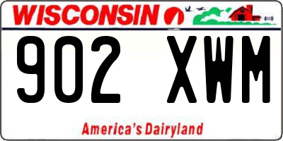 WI license plate 902XWM