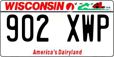 WI license plate 902XWP