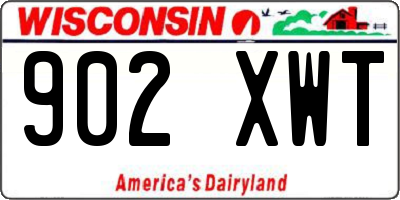 WI license plate 902XWT