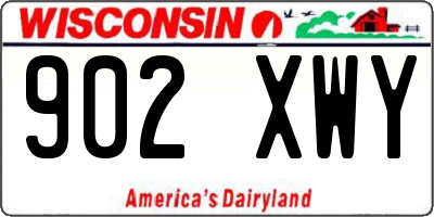 WI license plate 902XWY