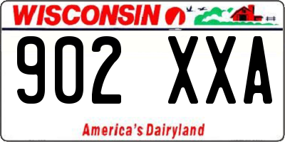 WI license plate 902XXA