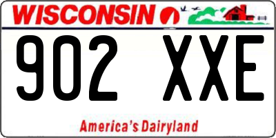 WI license plate 902XXE