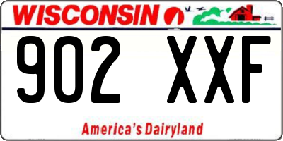 WI license plate 902XXF