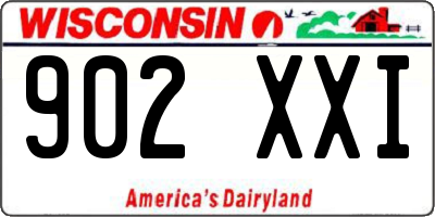 WI license plate 902XXI
