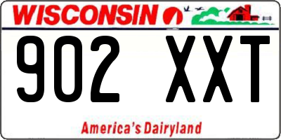 WI license plate 902XXT