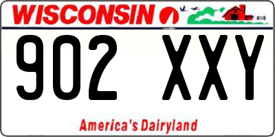 WI license plate 902XXY