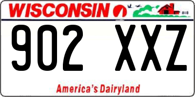 WI license plate 902XXZ