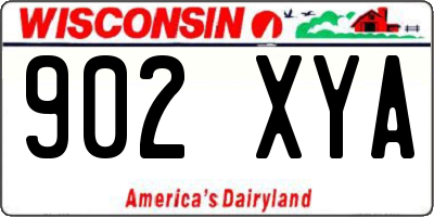 WI license plate 902XYA