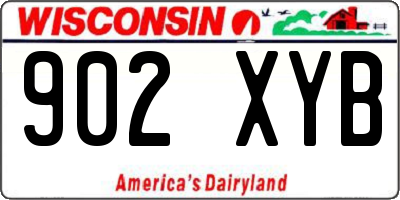 WI license plate 902XYB