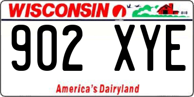 WI license plate 902XYE