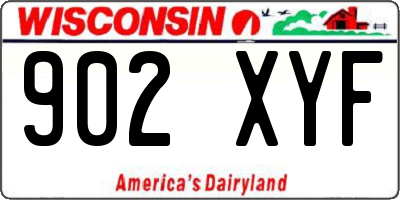 WI license plate 902XYF