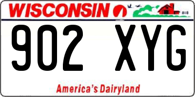 WI license plate 902XYG
