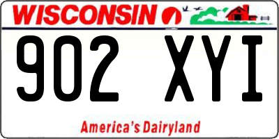 WI license plate 902XYI