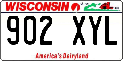 WI license plate 902XYL