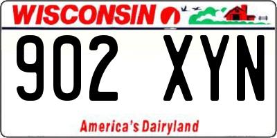 WI license plate 902XYN