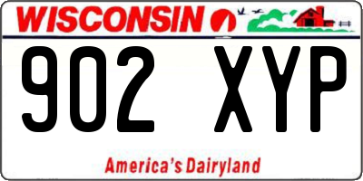 WI license plate 902XYP