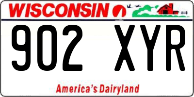 WI license plate 902XYR