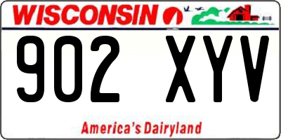 WI license plate 902XYV