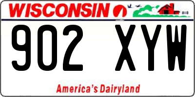 WI license plate 902XYW