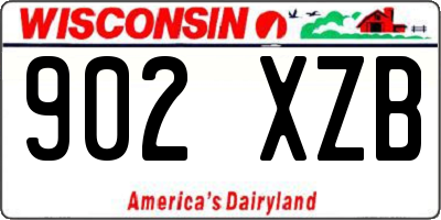 WI license plate 902XZB