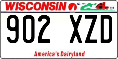 WI license plate 902XZD