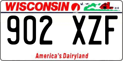 WI license plate 902XZF