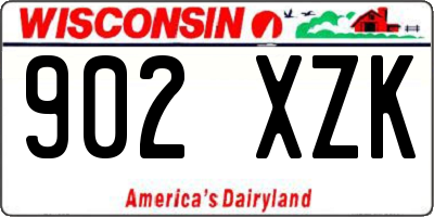 WI license plate 902XZK