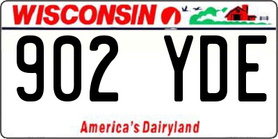 WI license plate 902YDE