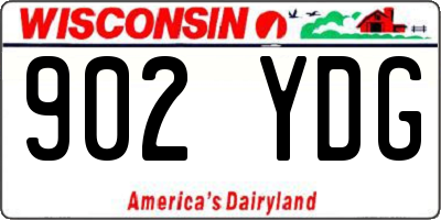 WI license plate 902YDG