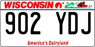 WI license plate 902YDJ