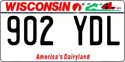 WI license plate 902YDL