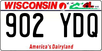 WI license plate 902YDQ