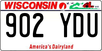 WI license plate 902YDU