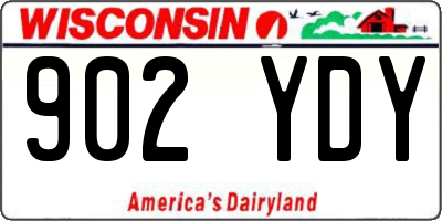 WI license plate 902YDY