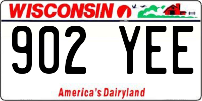 WI license plate 902YEE