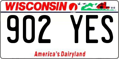WI license plate 902YES