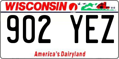 WI license plate 902YEZ