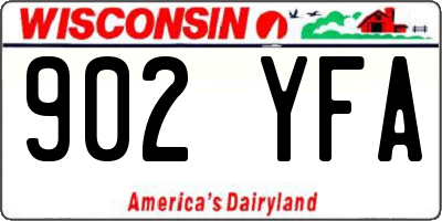 WI license plate 902YFA