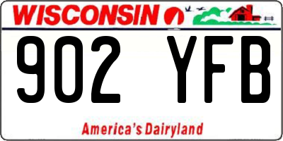 WI license plate 902YFB