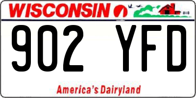 WI license plate 902YFD