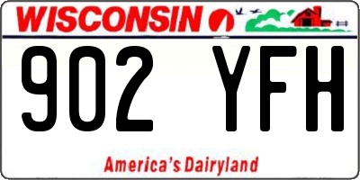 WI license plate 902YFH