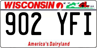 WI license plate 902YFI