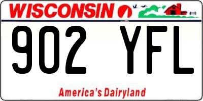 WI license plate 902YFL