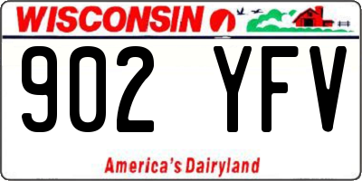 WI license plate 902YFV