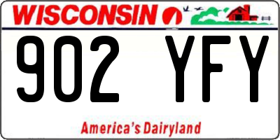 WI license plate 902YFY