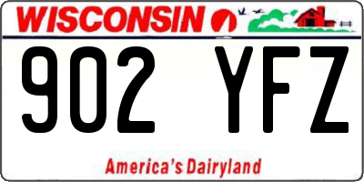 WI license plate 902YFZ