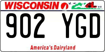 WI license plate 902YGD